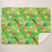 Ananas-Muster 6 Sherpadecke (Vorderseite (Horizontal))