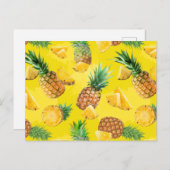 Ananas-Muster 7 Feiertagspostkarte (Vorne/Hinten)