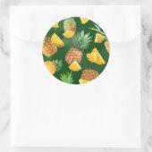 Ananas-Muster 9 Runder Aufkleber (Tasche)