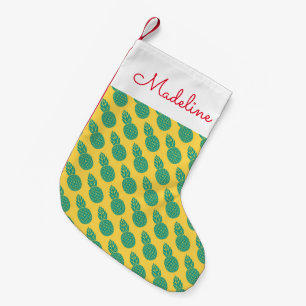 Ananas-Muster   addieren Ihre Initiale Kleiner Weihnachtsstrumpf