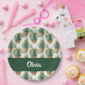 Ananas-Muster auf weiß Pappteller (Party)