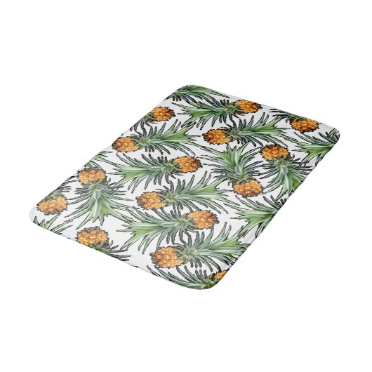 Ananas-Muster Badematte (Schrägansicht)