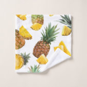 Ananas-Muster Badhandtuch Set (Waschlappen)