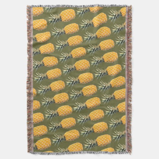 Ananas Muster Decke (Vorderseite Vertikal)