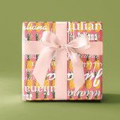 Ananas . Muster der Namen personalisiert Geschenkpapier