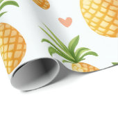 Ananas Muster Design Wrapping Papper Geschenkpapier (Rolleneckpunkt)