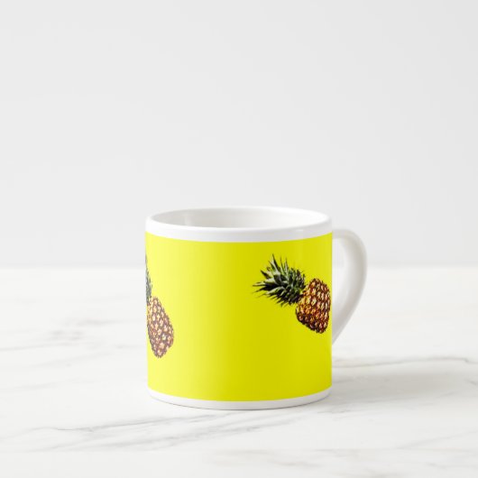 Ananas-Muster Espressotasse (Vorderseite Rechts)