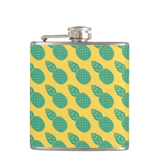 Ananas-Muster Flachmann (Vorderseite)