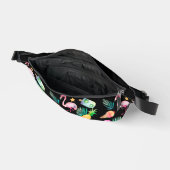 Ananas-Muster für tropische Vögel Bauchtasche (Offen)