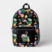 Ananas-Muster für tropische Vögel Bedruckter Rucksack (Vorderseite)