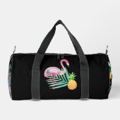 Ananas-Muster für tropische Vögel Duffle Bag (Rückseite)