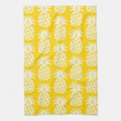Ananas Muster Gelb & Weiß Geschirrtuch (Vertikal)