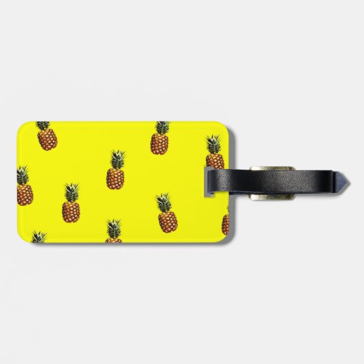 Ananas-Muster Gepäckanhänger (Rückseite horizontal)