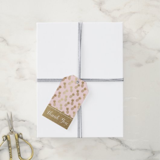 Ananas-Muster Geschenkanhänger (Mit Garn)