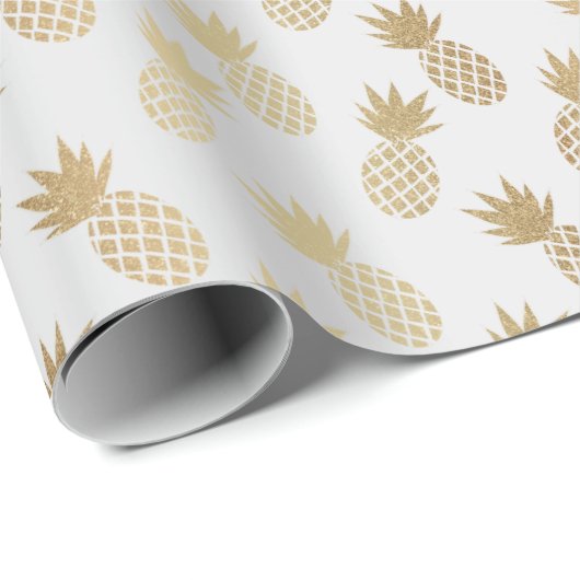Ananas-Muster Geschenkpapier (Rolleneckpunkt)
