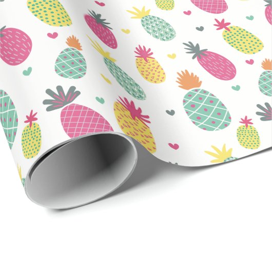 Ananas-Muster Geschenkpapier (Rolleneckpunkt)