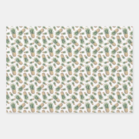 Ananas-Muster Geschenkpapier Set (Vorderseite 2)