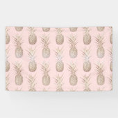 Ananas-Muster, goldgelb und rot Banner (Horizontal)