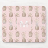 Ananas-Muster, goldgelb und rot Mousepad (Vorne)