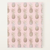 Ananas-Muster, goldgelb und rot Planer (Rückseite)