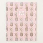 Ananas-Muster, goldgelb und rot Planer (Vorderseite)