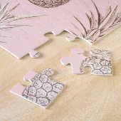 Ananas-Muster, goldgelb und rot Puzzle (Seite)