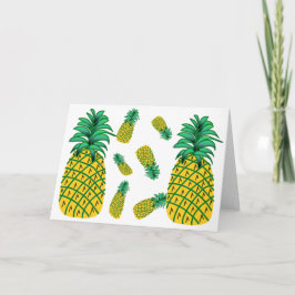 Ananas Muster Grußkarte Karte