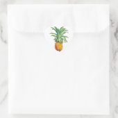 Ananas-Muster Herz-Aufkleber (Tasche)