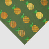 Ananas-Muster im grünen Hintergrund Seidenpapier (Ausschnitt)