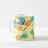 Ananas-Muster Kaffeetasse (Vorderseite Links)