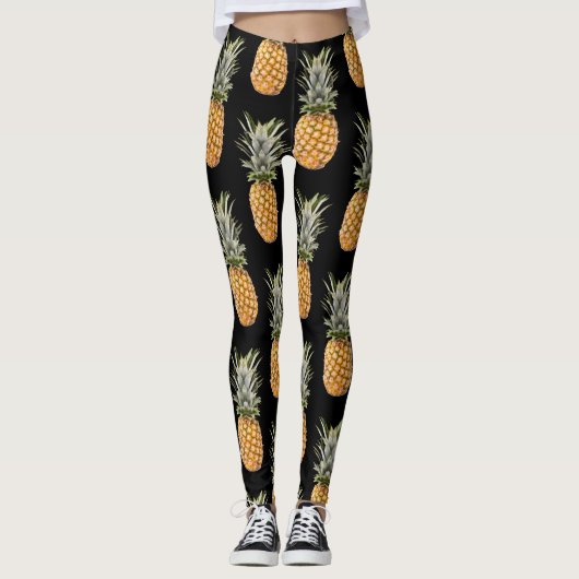 Ananas-Muster Leggings (Vorderseite)