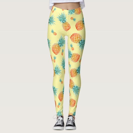 Ananas-Muster Leggings (Vorderseite)