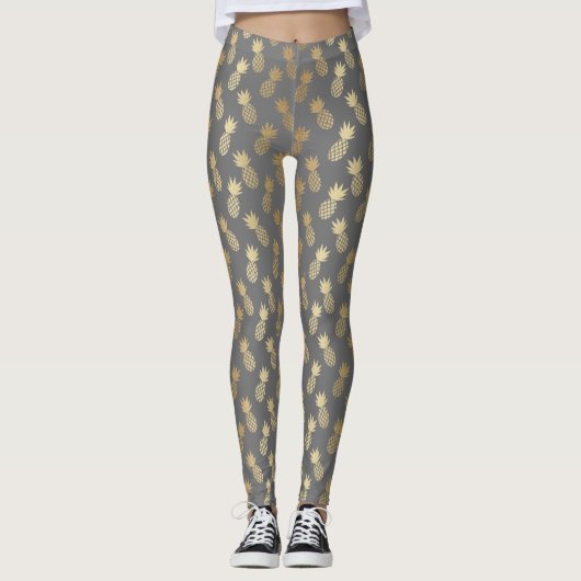 Ananas-Muster Leggings (Vorderseite)