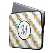 Ananas-Muster Monogram-Computer Laptop-Sieb Laptopschutzhülle (Vorderseite Links)