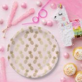 Ananas-Muster Pappteller (Party)