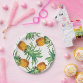 Ananas-Muster Pappteller (Party)