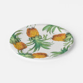 Ananas-Muster Pappteller (Schrägansicht)