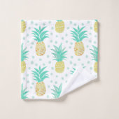 Ananas Muster Polka Dot Badetuch Set (Waschlappen)
