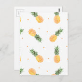 Ananas-Muster Postkarte (Vorne/Hinten)