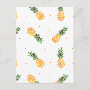 Ananas-Muster Postkarte