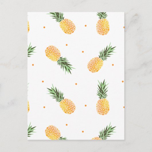 Ananas-Muster Postkarte (Vorderseite)
