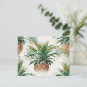 Ananas-Muster Postkarte (Stehend Vorderseite)