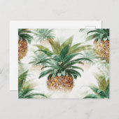 Ananas-Muster Postkarte (Vorne/Hinten)