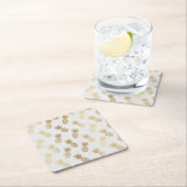 Ananas-Muster Rechteckiger Pappuntersetzer (Vor Ort)