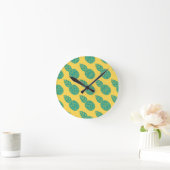 Ananas-Muster Runde Wanduhr (Zuhause)
