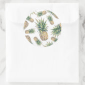 Ananas-Muster Runder Aufkleber (Tasche)