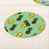 Ananas-Muster Runder Pappuntersetzer (Angewinkelt)
