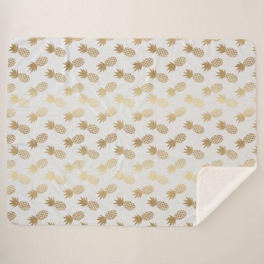 Ananas-Muster Sherpadecke (Vorderseite (Horizontal))