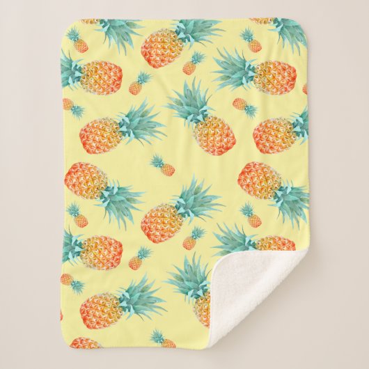 Ananas-Muster Sherpadecke (Vorderseite)