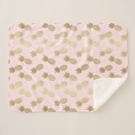 Ananas-Muster Sherpadecke (Vorderseite (Horizontal))